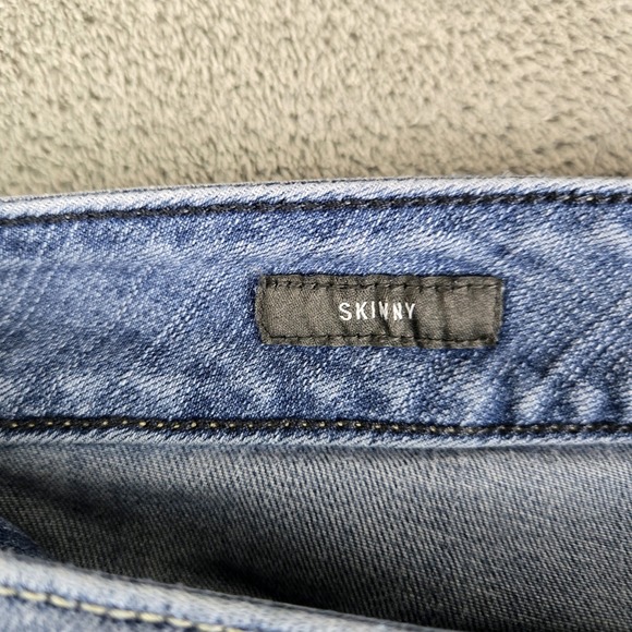 Torrid Jeans Womens 22R (40x29) Blue Denim Skinny Stretchy Distressed Slimming - Picture 13 of 15